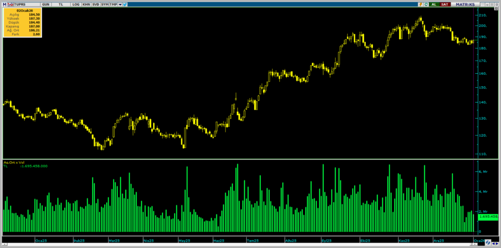 Tüpraş (TUPRS) hisselerinde bir kurum üzerinden yüklü alım yapıldı | Rota Borsa