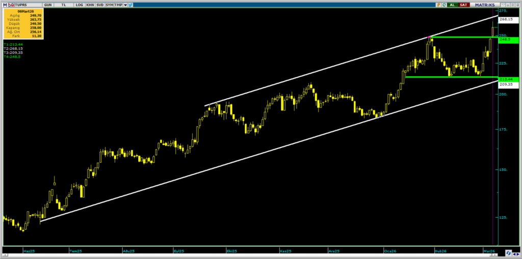 Tüpraş (TUPRS) hisseleri için 16 güncel hedef fiyat ve teknik analiz | Rota Borsa