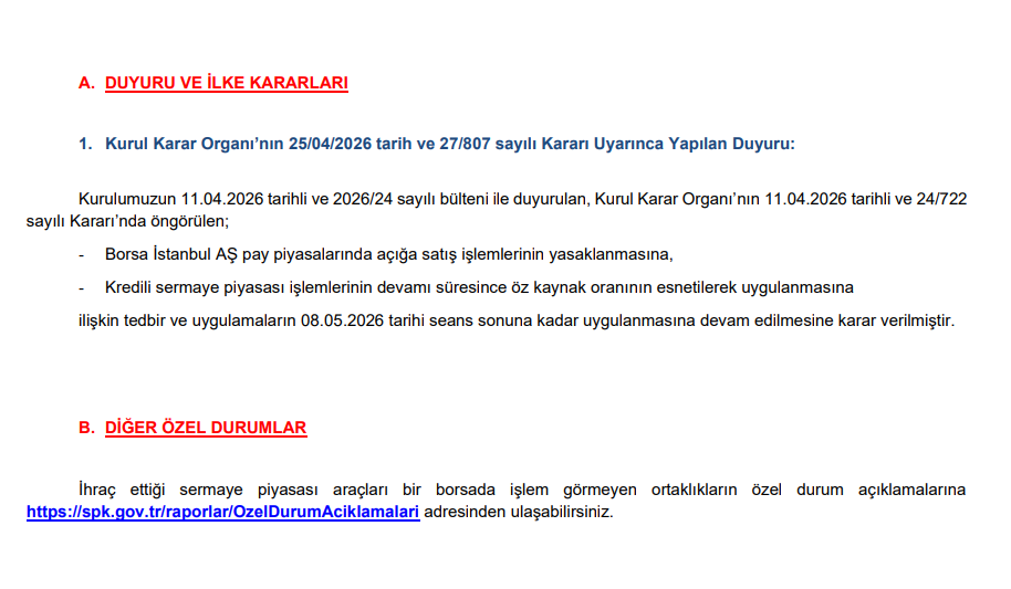 SPK’dan borsa için yeni kararlar | Rota Borsa