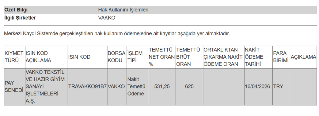 Bir şirketin temettü ödemesi hesaplara yattı | Rota Borsa