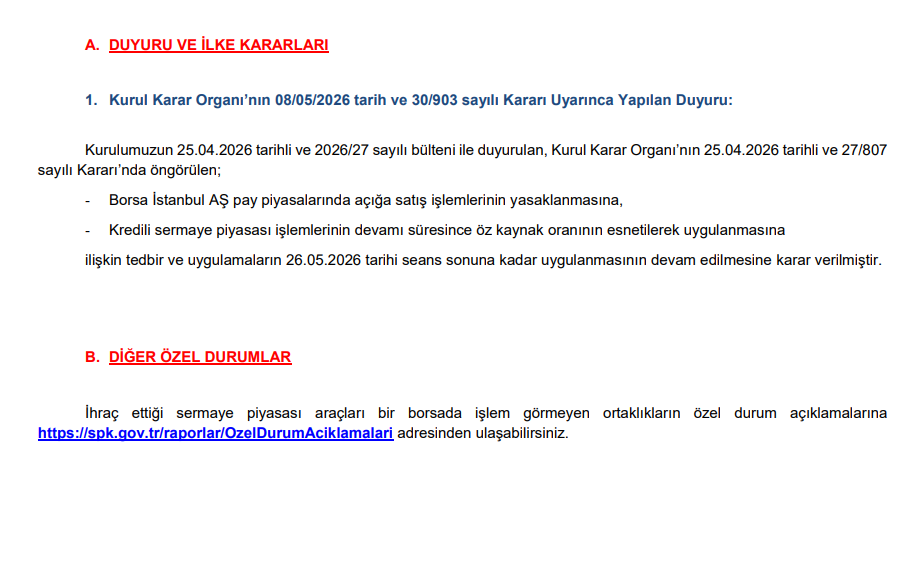 SPK’dan borsa için yeni kararlar | Rota Borsa