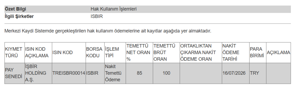 Bir şirketin temettü ödemesi hesaplara yattı | Rota Borsa