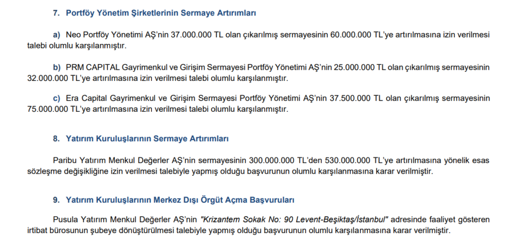 SPK bir çok şirketin başvurusuna onay verdi | Rota Borsa