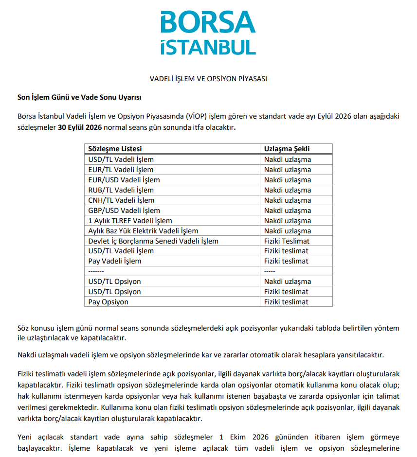 Borsa İstanbul’dan yatırımcılara duyuru | Rota Borsa